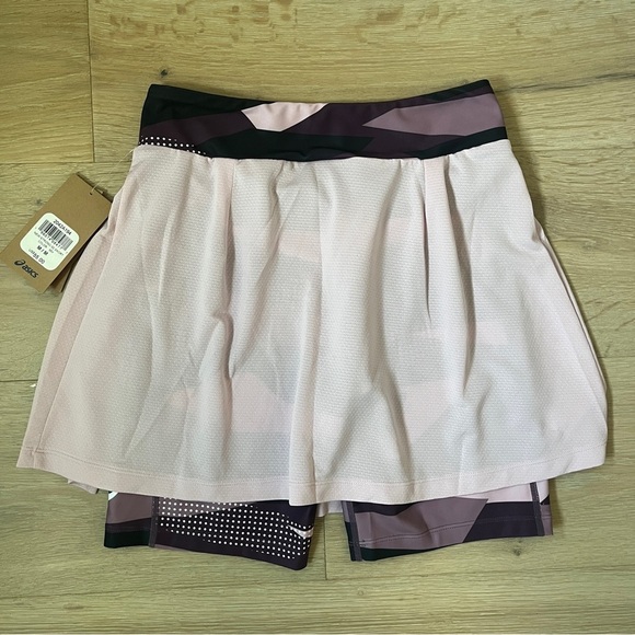 New $55 ASICS Women's New Strong 92 Skort 8”Sz M Brilliant Light Pink/black *R27 - Picture 3 of 6